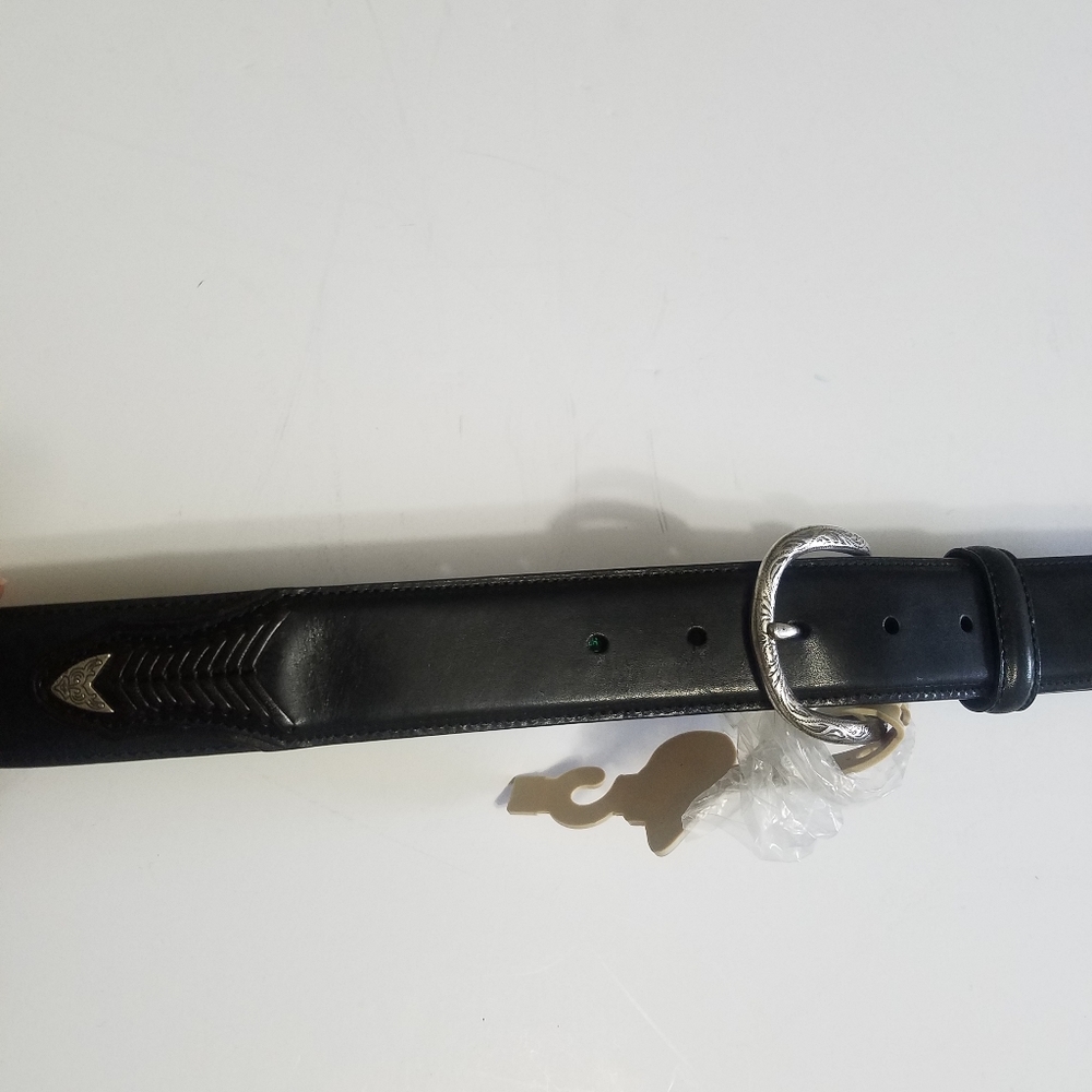 Resistol black mens genuine leather belt
